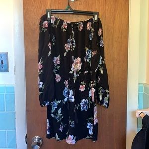 Black floral dress